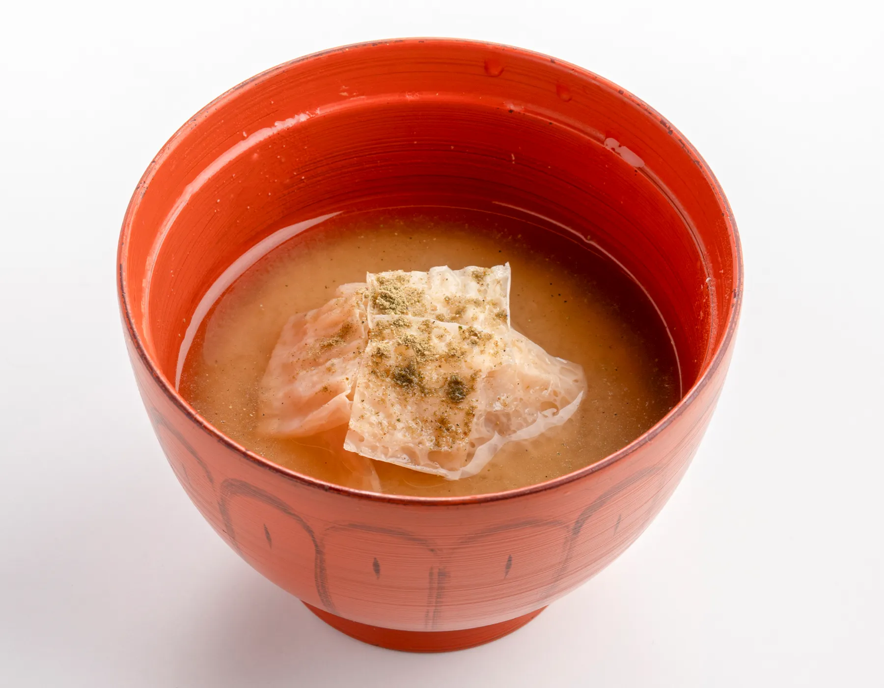 プラスゆばのお味噌汁（山椒乗せ） — 調理時間5分